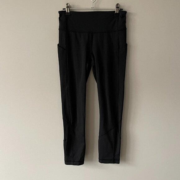 Lululemon Pace Rival Crop *22" Running Activewear High Rise Leggings Black 4 - Picture 2 of 7